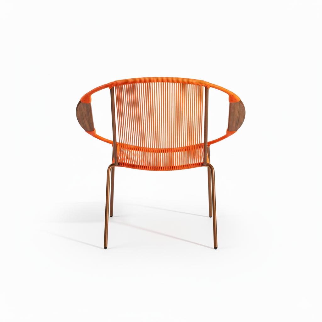 Silla Auxiliar ARTESA - Fibra Sintética Tubular y Madera de Roble