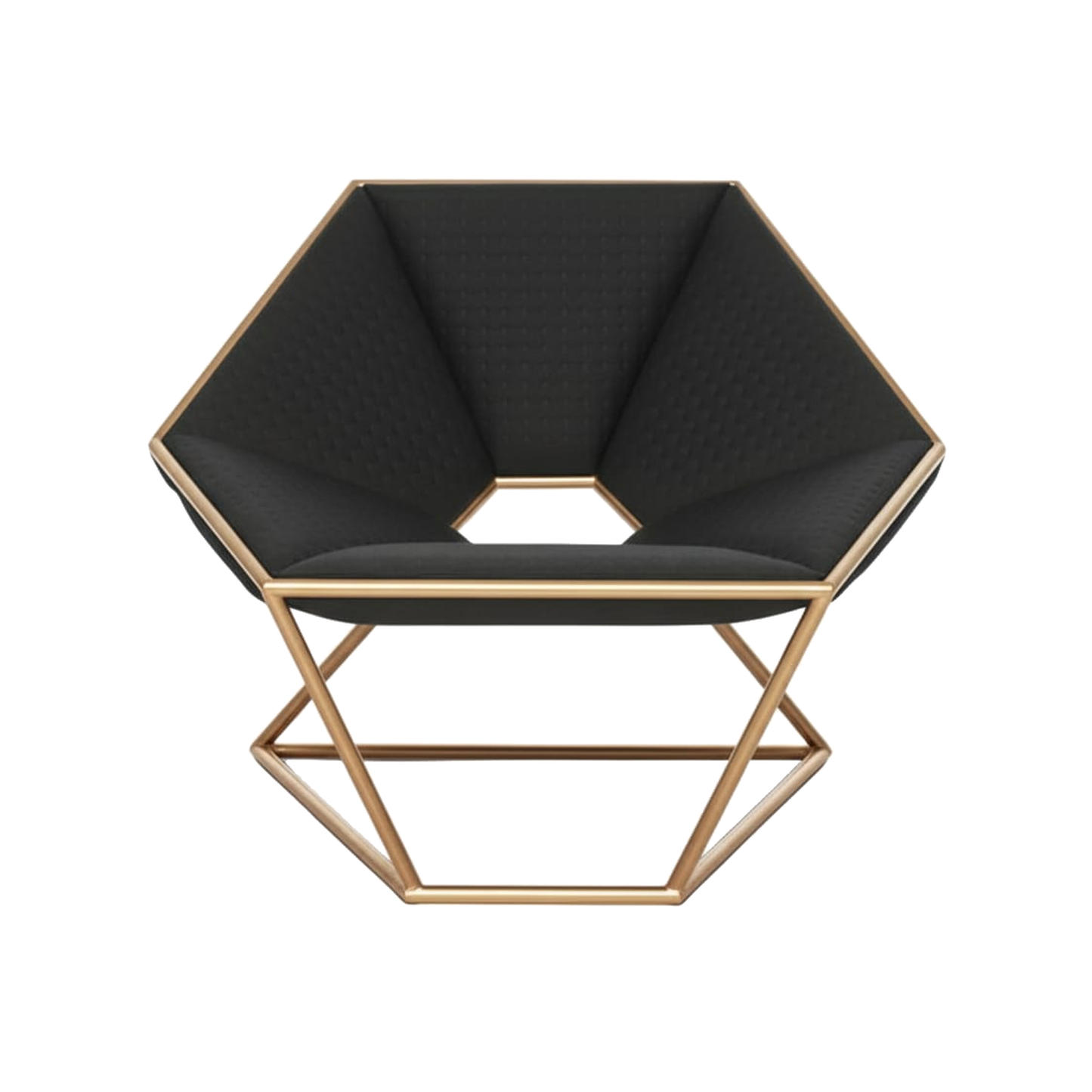 Crystalline Black – Sillón Auxiliar Geométrico