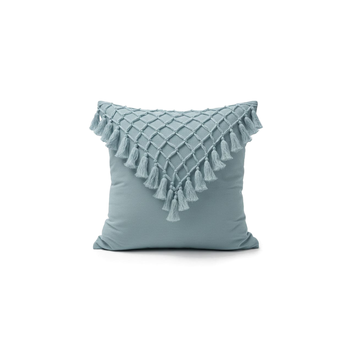 Jade – CojÃn con Borlas y Tejido Decorativo