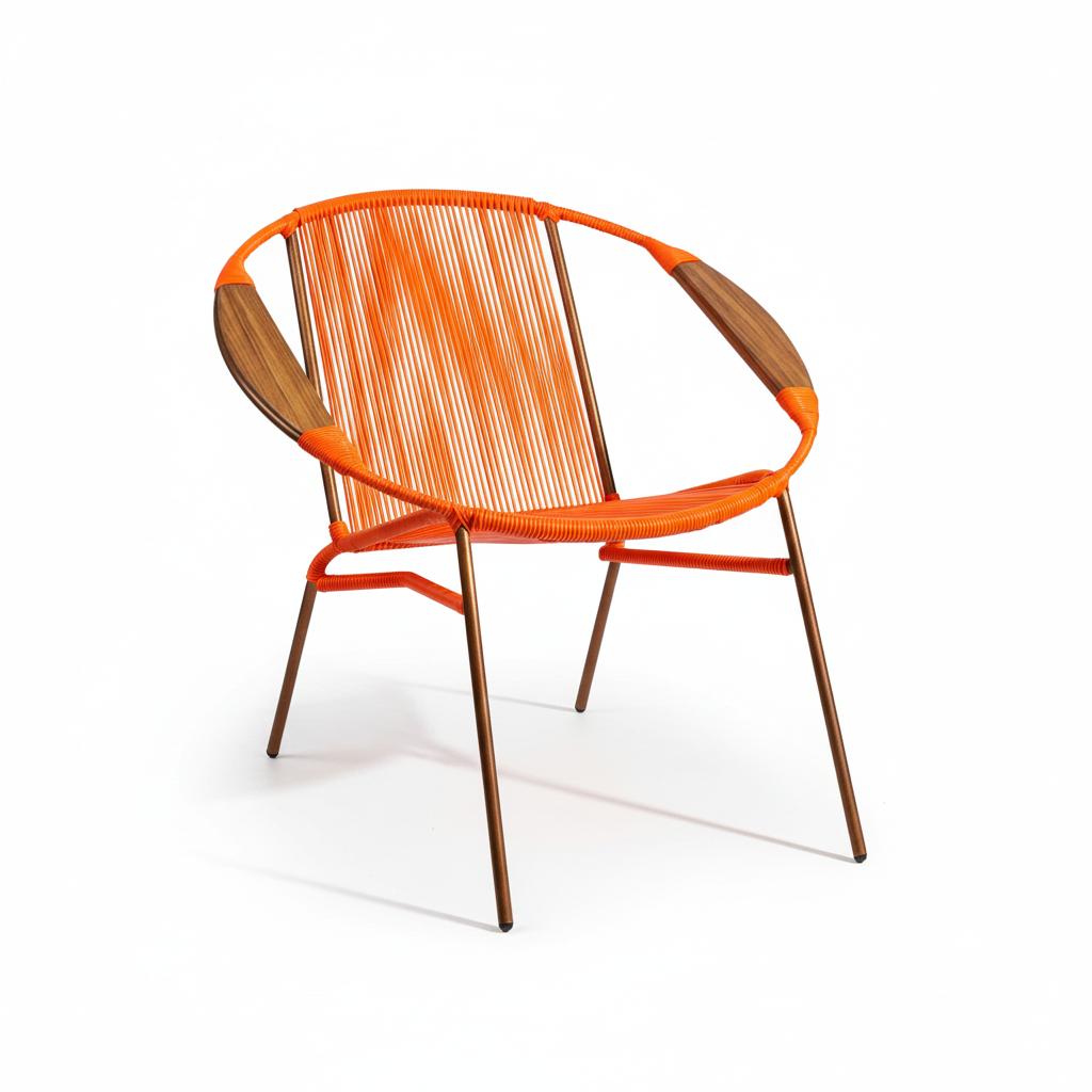 Silla Auxiliar ARTESA - Fibra Sintética Tubular y Madera de Roble