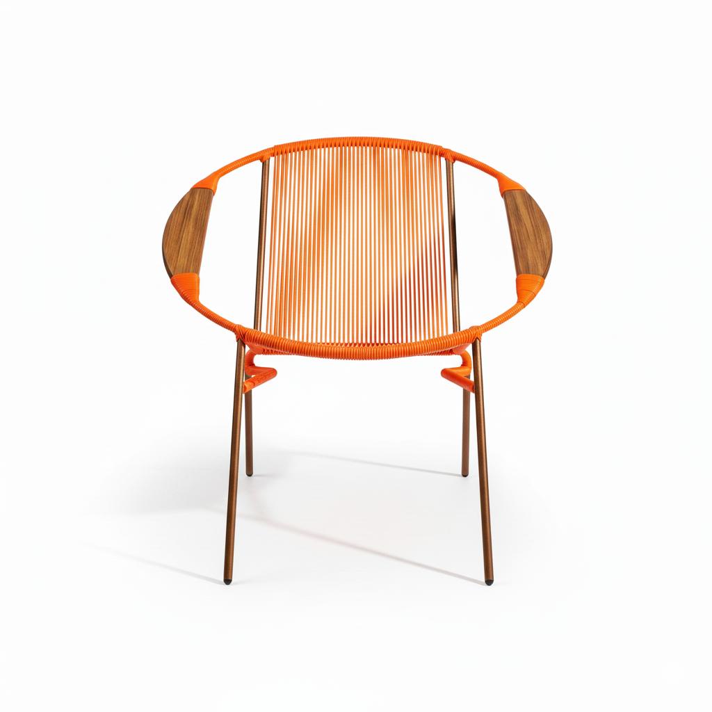 Silla Auxiliar ARTESA - Fibra Sintética Tubular y Madera de Roble