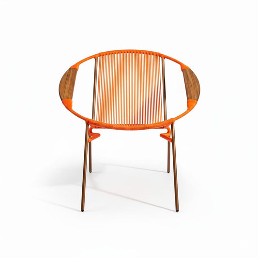 Silla Auxiliar ARTESA - Fibra Sintética Tubular y Madera de Roble