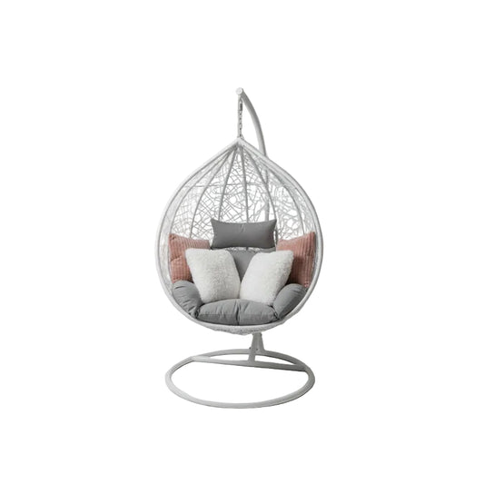 Silla Colgante ORBITAL WHITE - Rattan Sintético con Cojinería UV