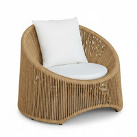 Silla Auxiliar BALI LOUNGE - Fibra Náutica con Cojines de Lona