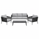Aure – Black and Grey Woven Living Room Set