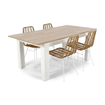 compare product Imperial – Woven Dining Set with White Base