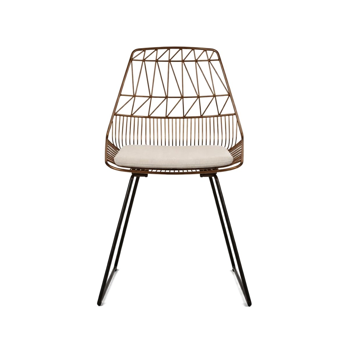 Linear Glam â€“ Silla de Comedor MetÃ¡lica con CojÃ­n