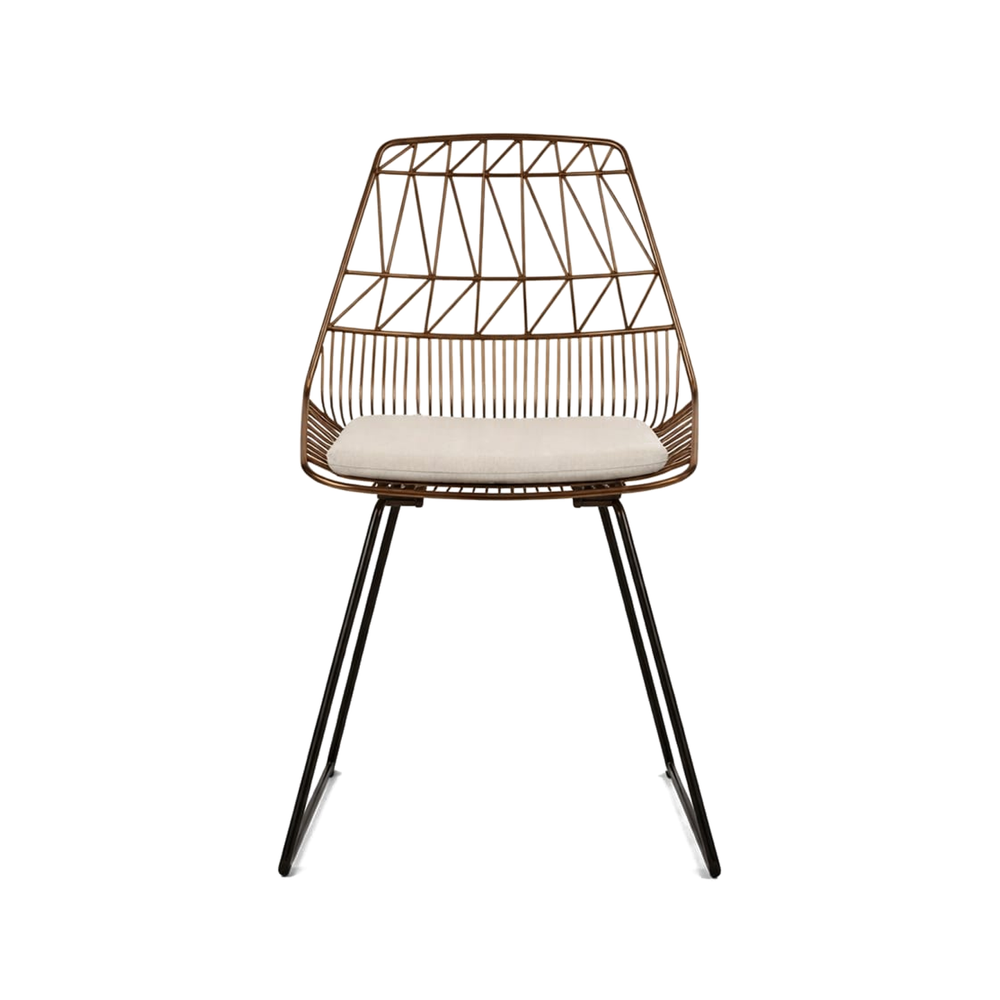 Linear Glam â€“ Silla de Comedor MetÃ¡lica con CojÃ­n