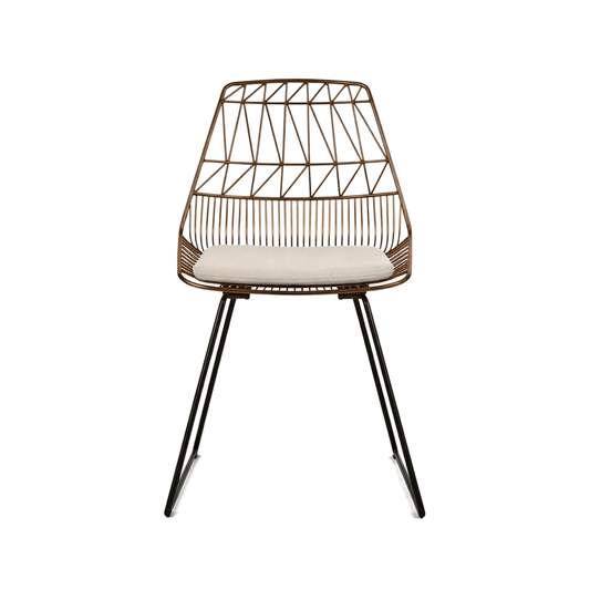 Linear Glam â€“ Silla de Comedor MetÃ¡lica con CojÃ­n