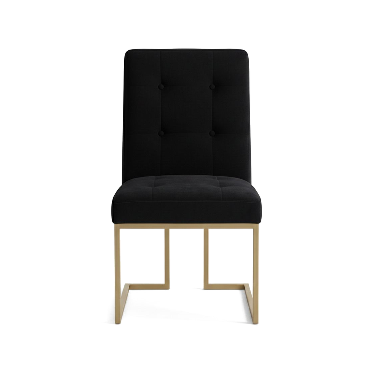 Linear â€“ Juego de Comedor Tapizado Negro y Dorado