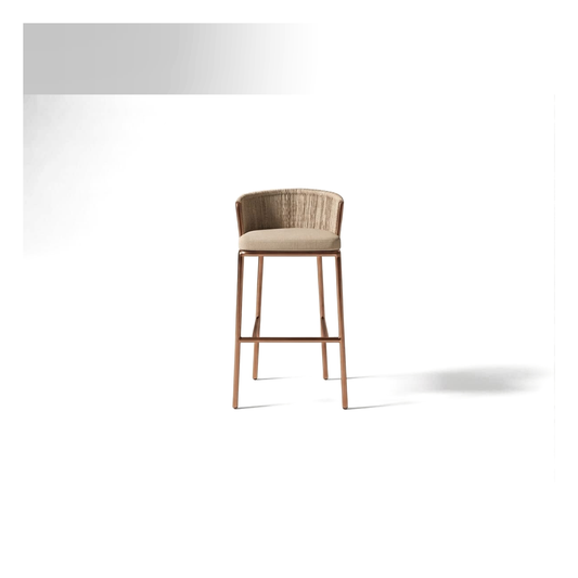 Marbella Sove â€“ Silla de Barra Tejida con CojÃ­n