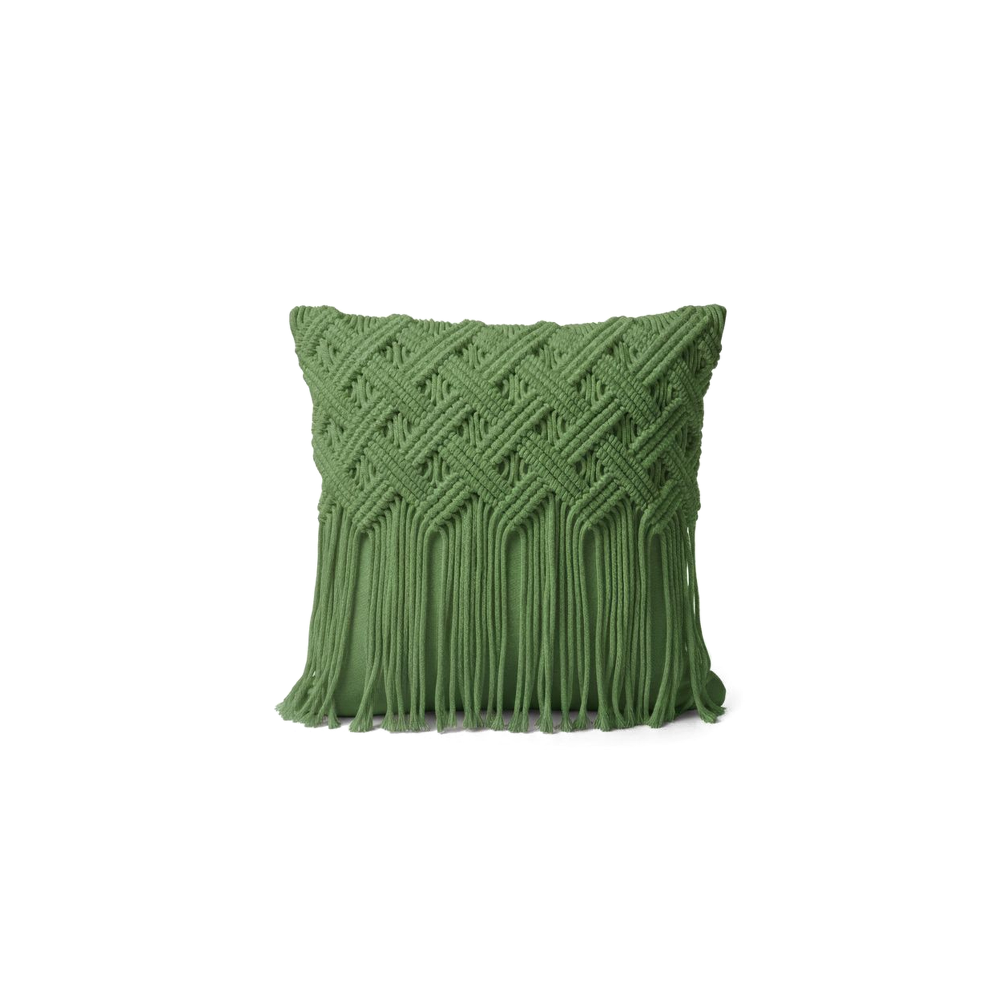 Moon â€“ CojÃ­n de MacramÃ© con Flecos Largos