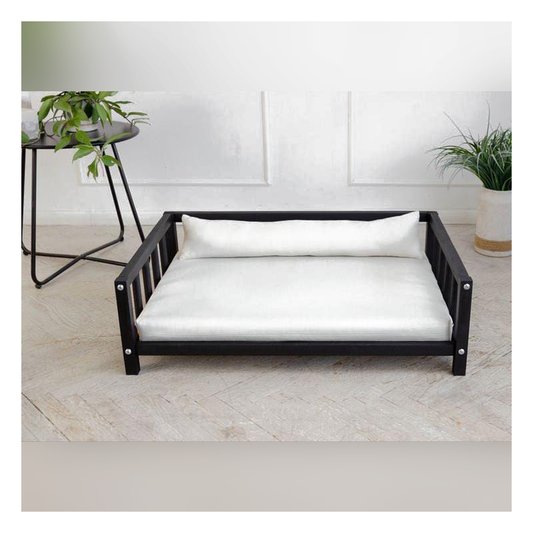 Noir 2 â€“ Cama Moderna con Marco Negro para Mascotas