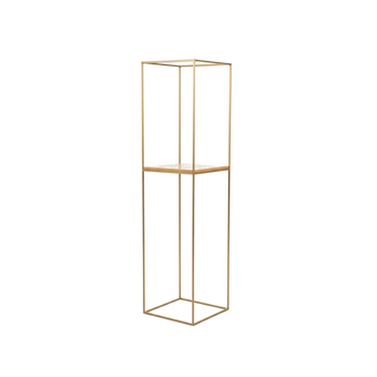 compare product Oro Prism: Pedestal Dorado con Repisa