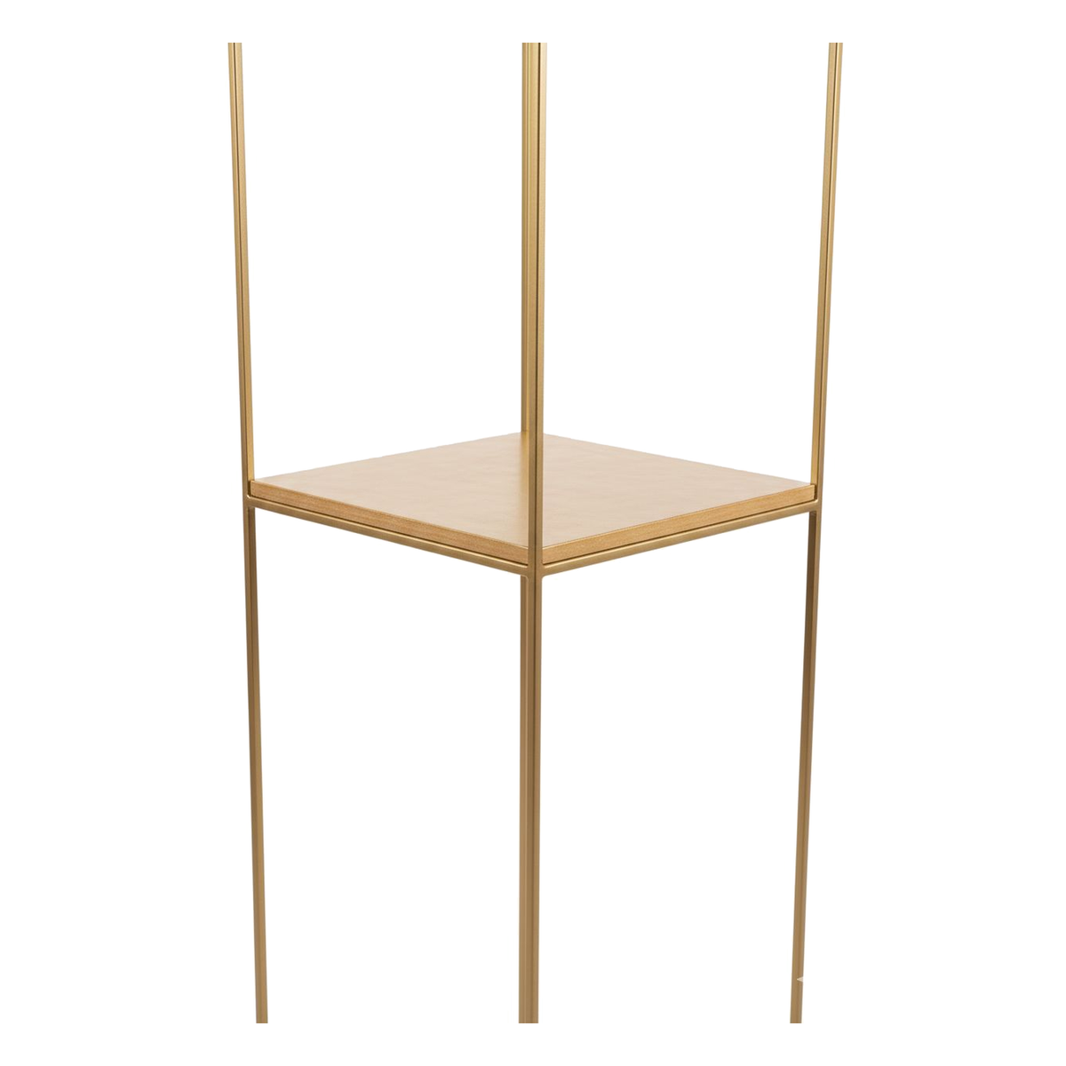 Oro Prism â€“ Pedestal Dorado con Repisa