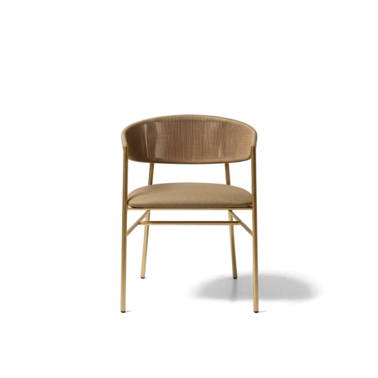 Varena: Silla de Comedor Tejida con Cojín